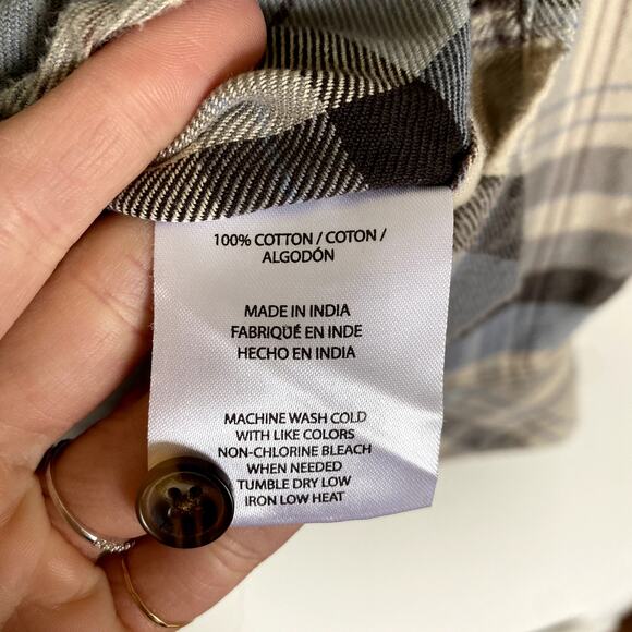 O'Neill Men's Button Up Plaid Flannel Standard Fit Shirt Medium - Picture 4 of 6